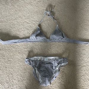 J Crew Bikini - grey and white. Size small.